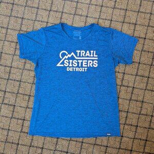 Patagonia Capilene Cool Daily Womens Large Trail Sisters Detroit Run Space Blue